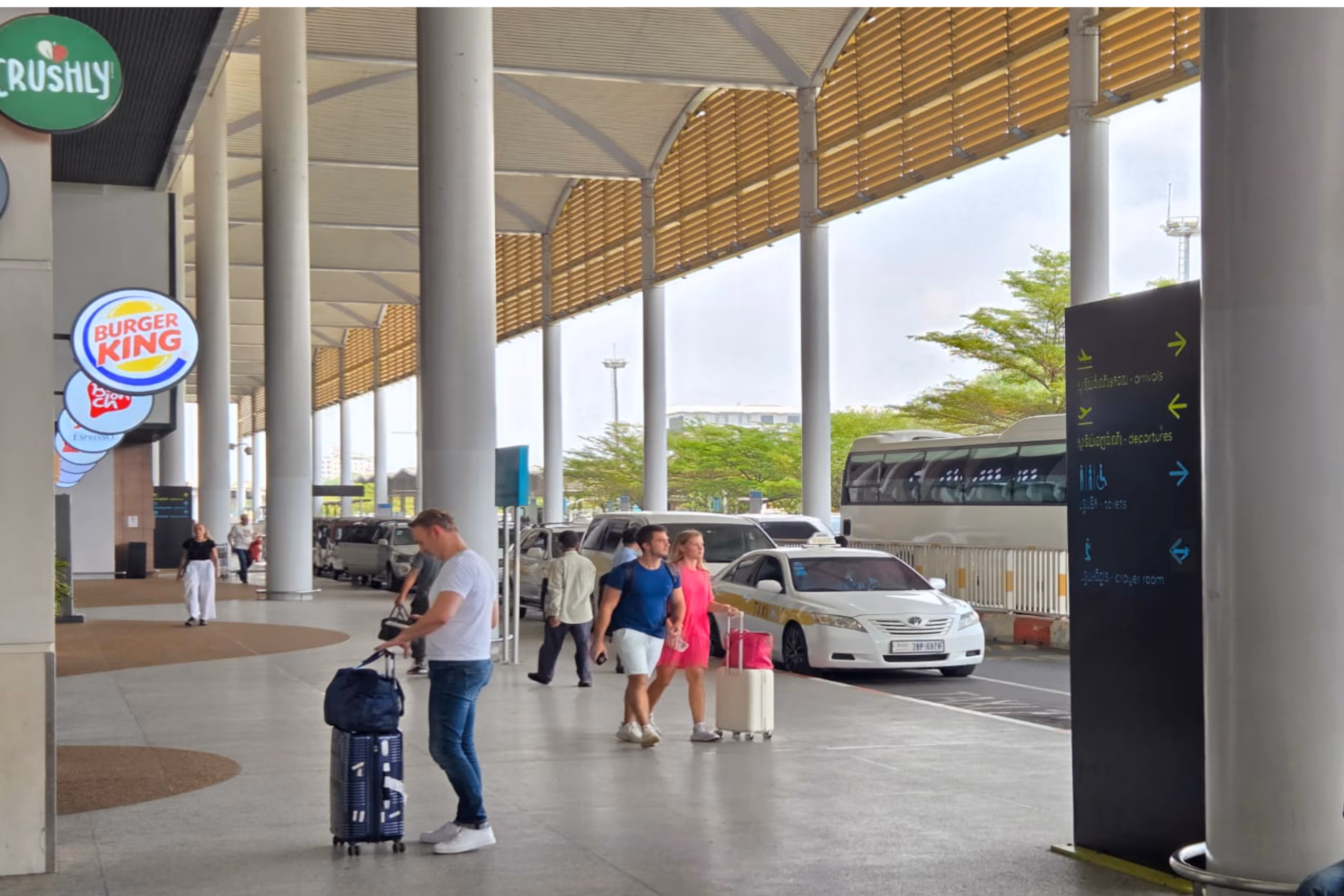 Taxi station in the Phnom Penh International Airport