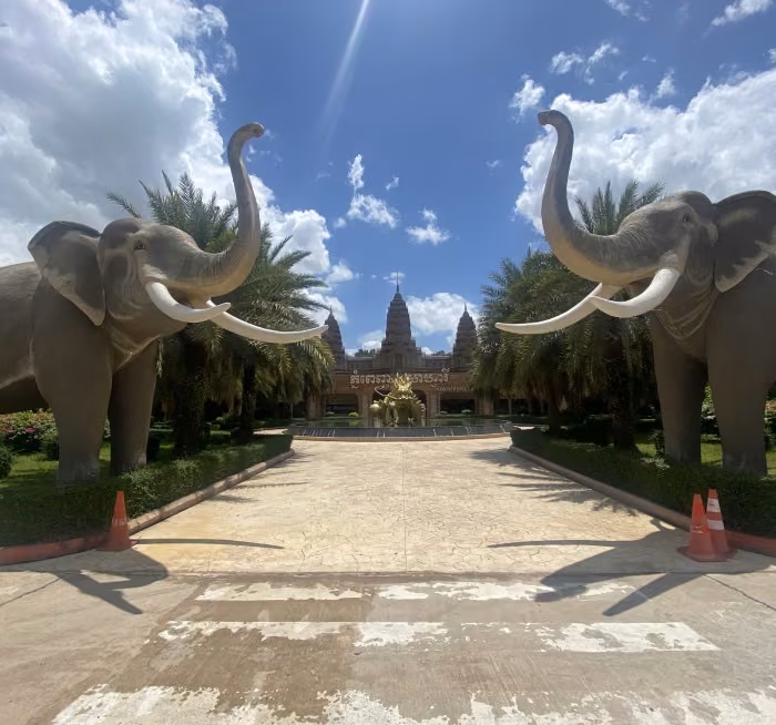 Entry of Phnom Penh Safari zoo in Cambodia